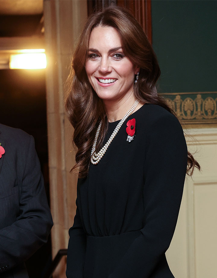 Kate Middleton Queen Elizabeth's pearls Remembrance Day 2023