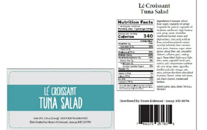 le croissant tuna salad sandwich