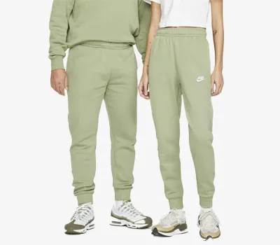 Comfortable Nike Club Fleece joggers for casual wear.