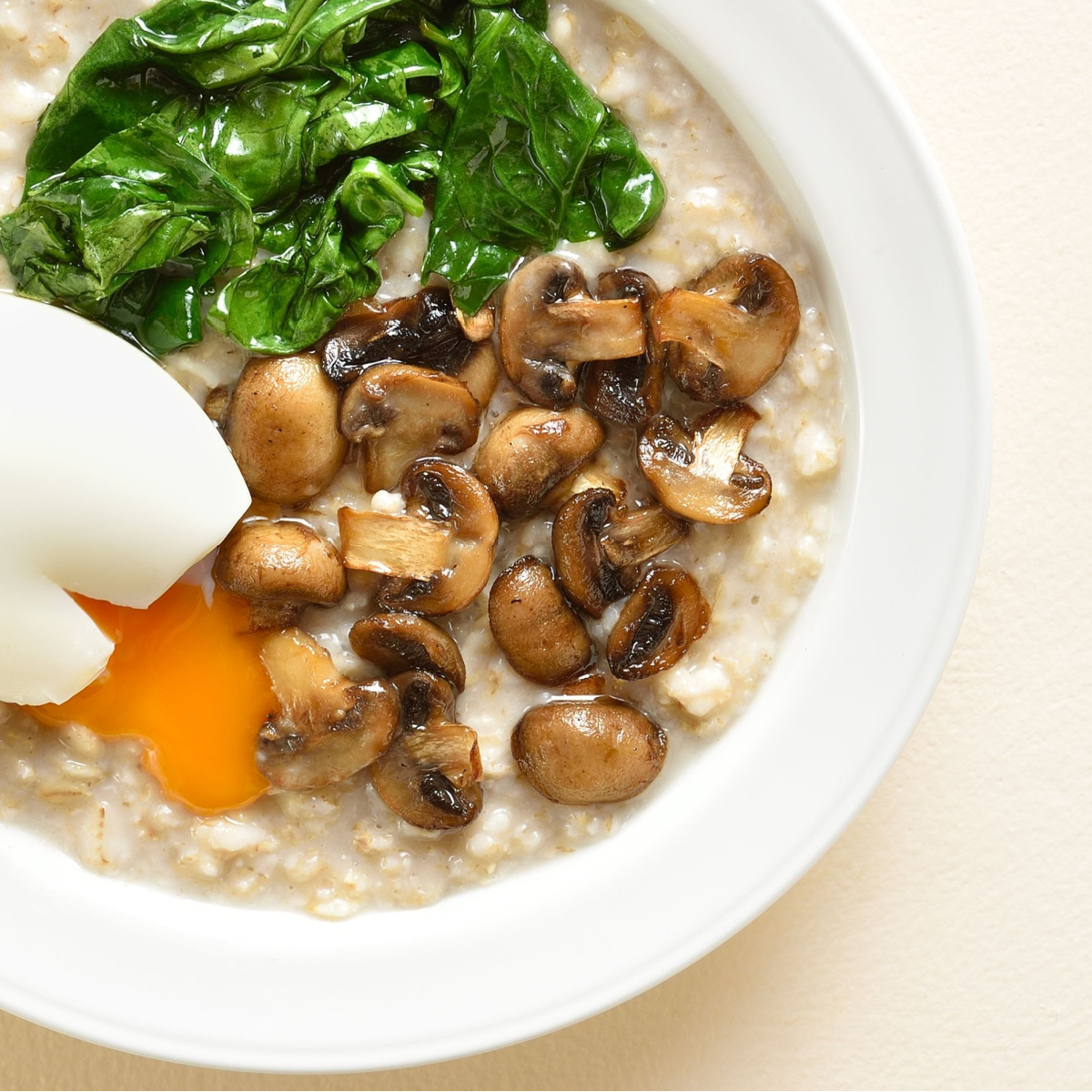 egg and spinach oatmeal