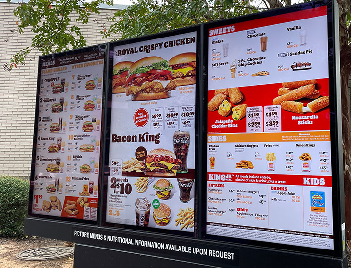 burger king menu