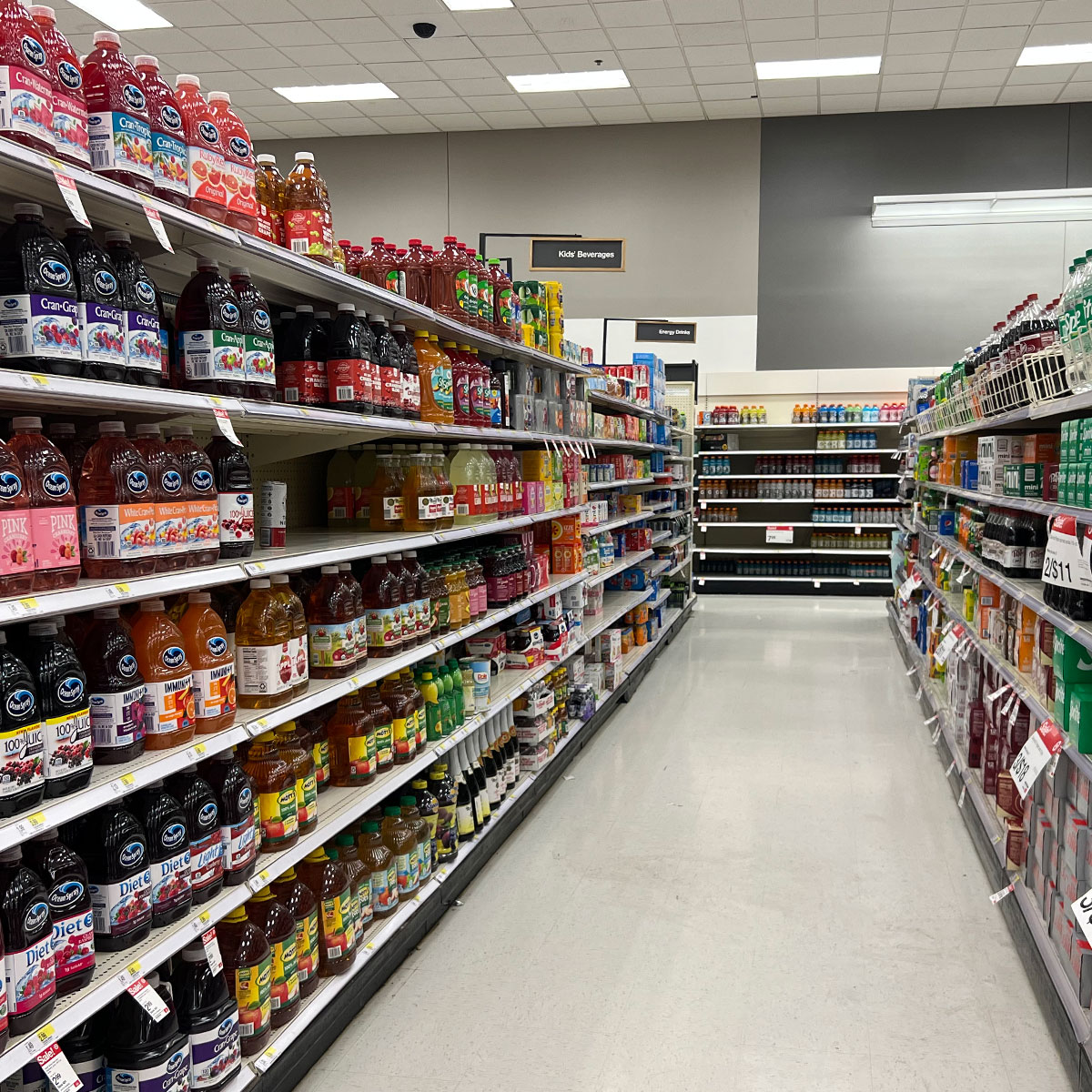 drink aisle at target