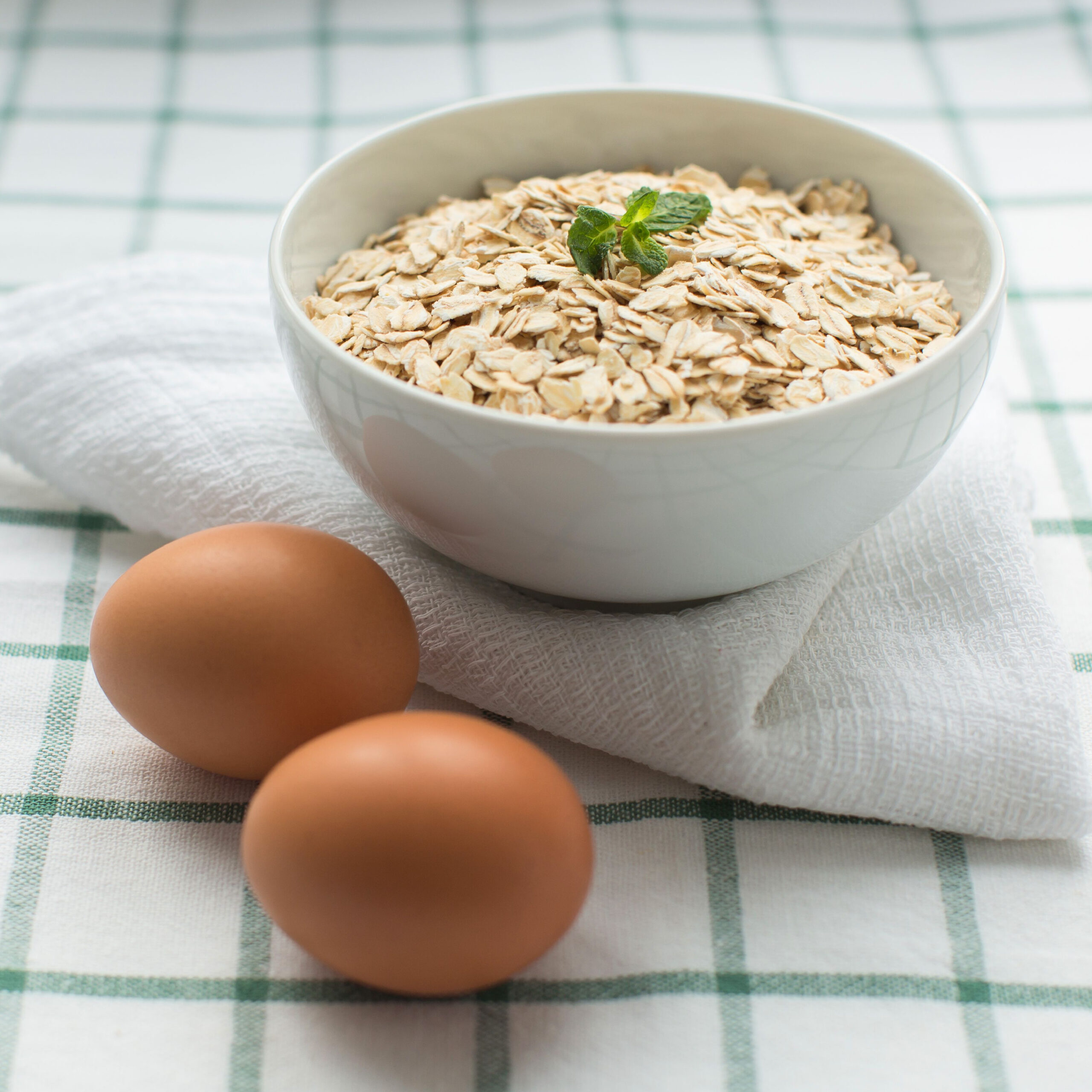 oatmeal with two eggs