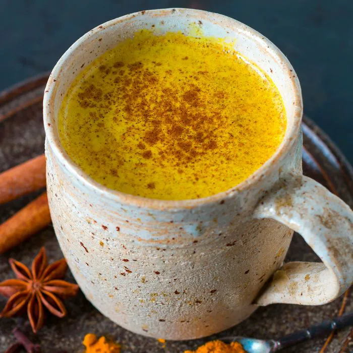golden milk in mug