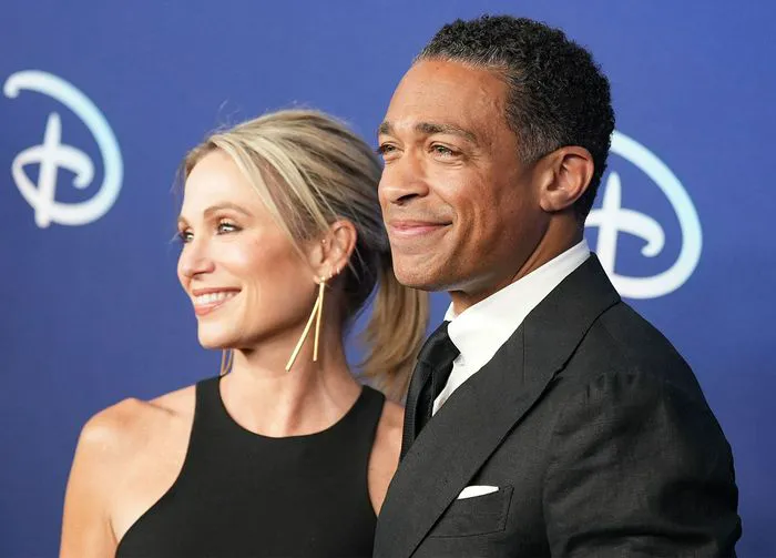 Amy Robach T.J. Holmes 2022 ABC Disney Upfront Basketball City