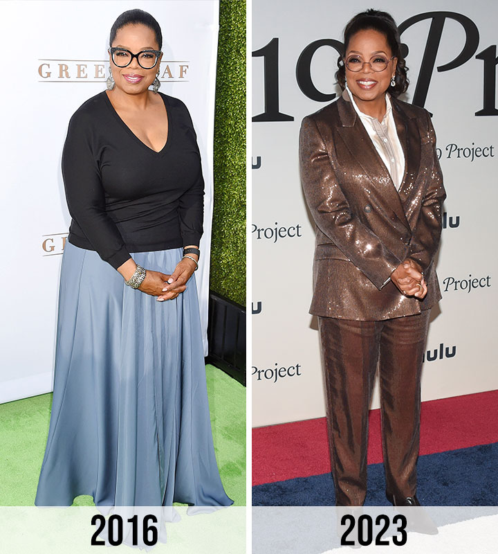 Oprah Winfrey 2016 to 2023 weight loss