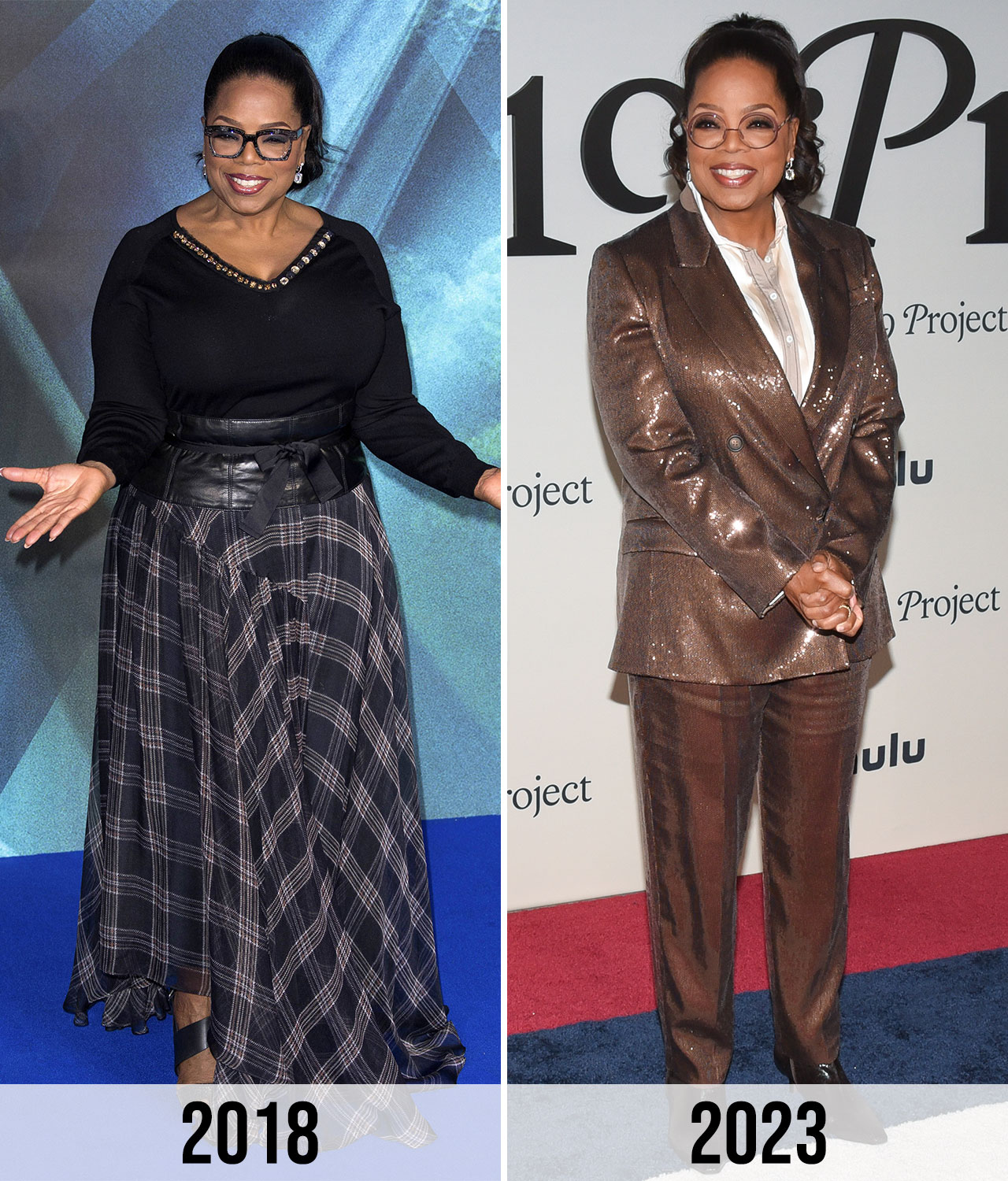 Oprah Winfrey Shows Off Her 40-lb Weight Loss In A Clingy Purple Gown ...