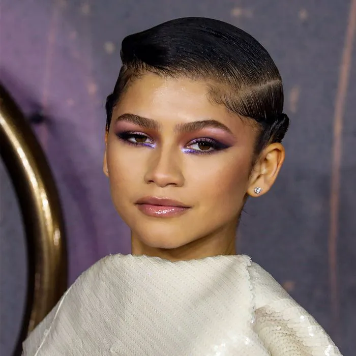 Zendaya rocking the purple underliner makeup trend