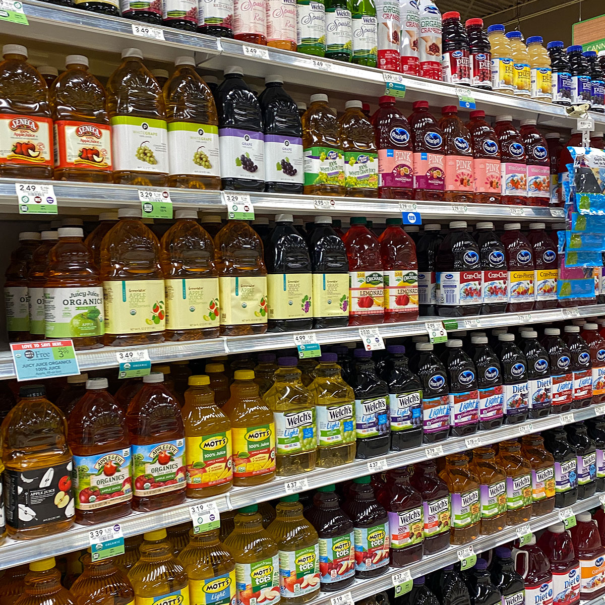 fruit juice aisle