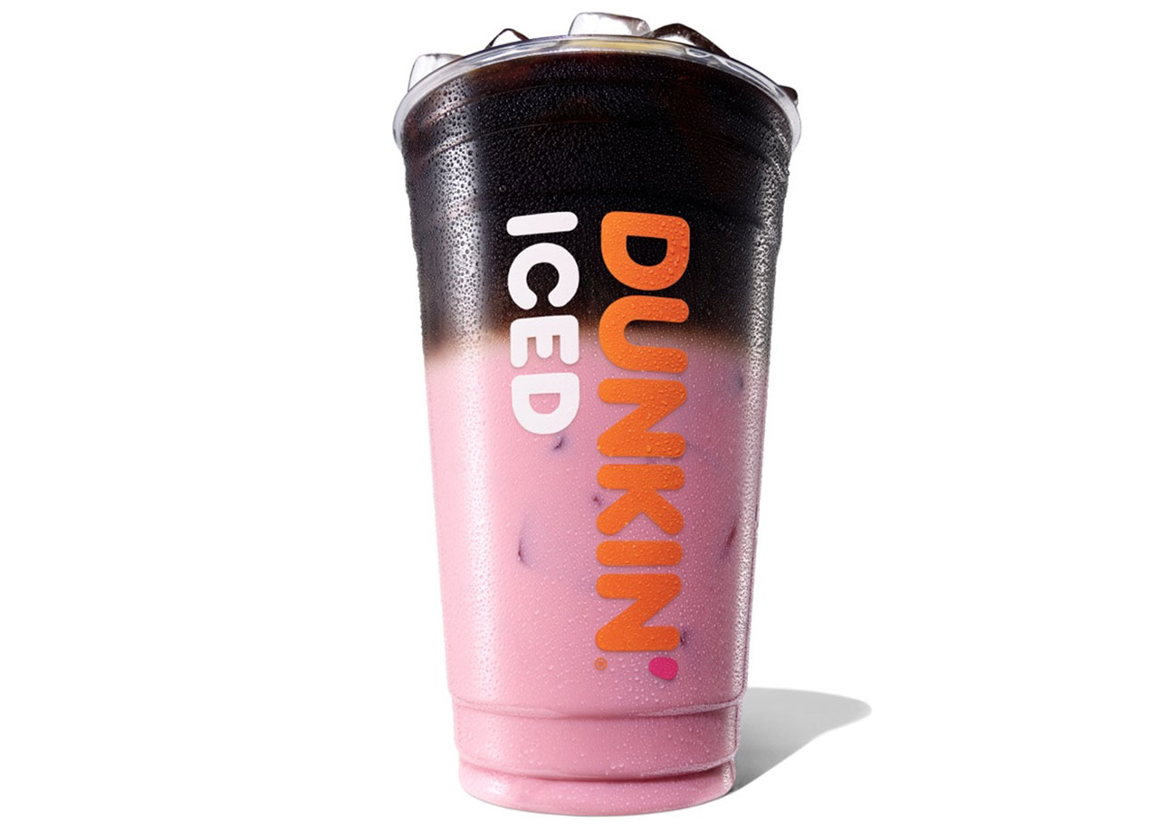 dunkin' pink velvet macchiato