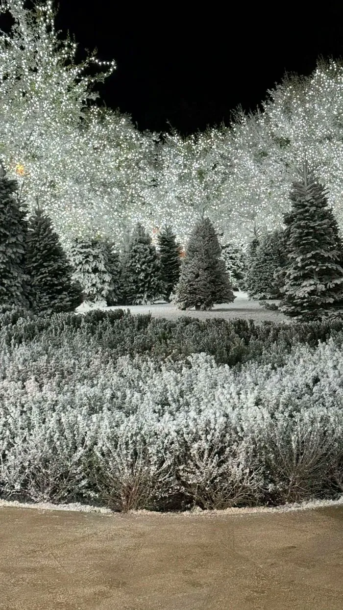Kim Kardashian winter wonderland LA mansion fake snow