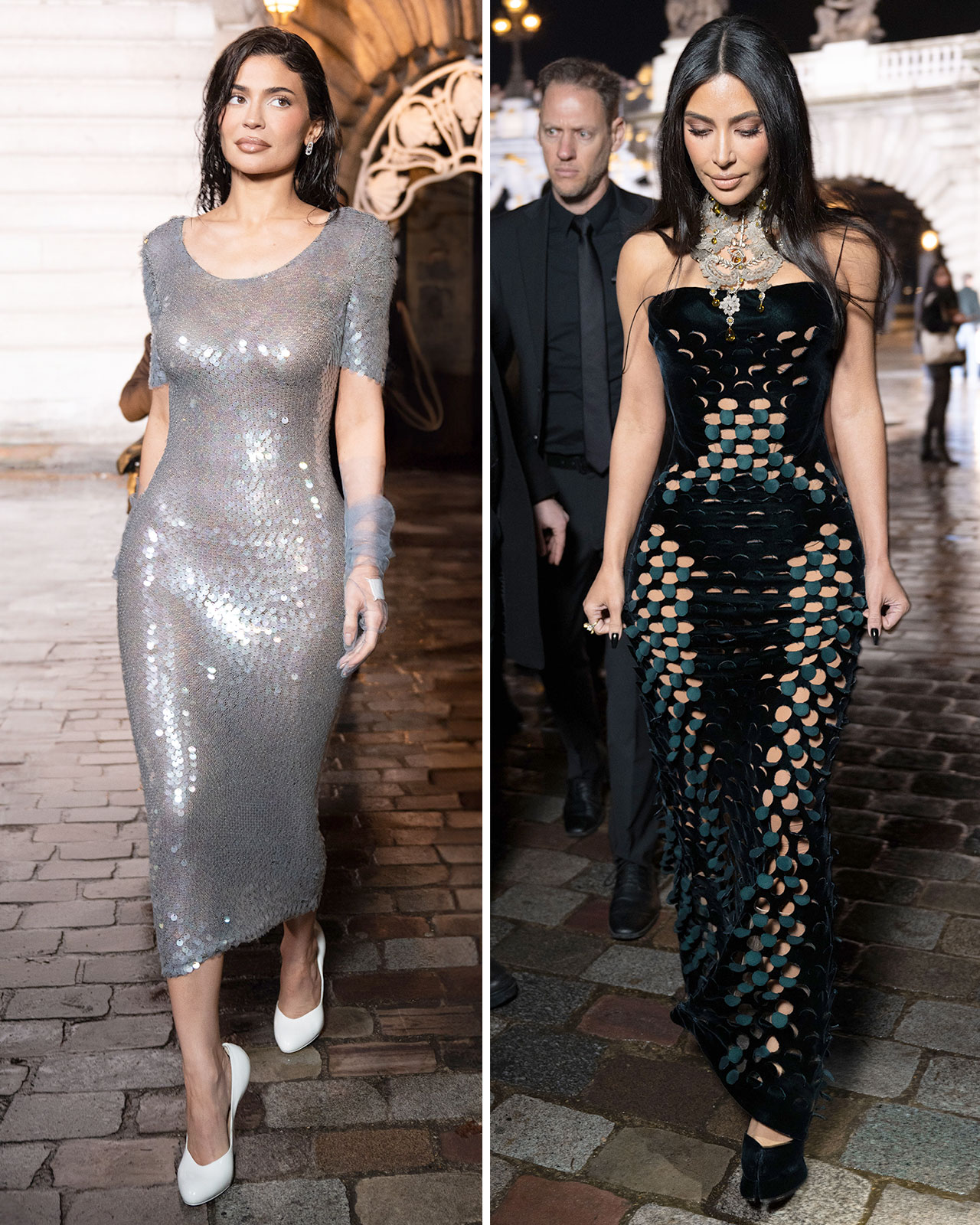 Kylie Jenner Kim Kardashian Maison Margiela Couture show Paris Fashion Week 2024