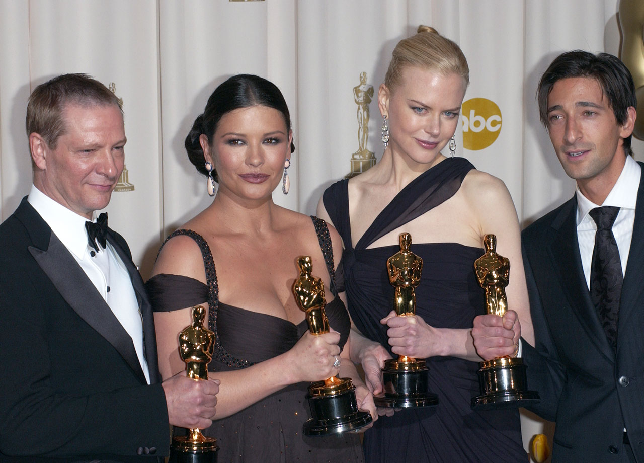 Nicole Kidman Catherine Zeta Jones Adrian Brody 2003 Oscars