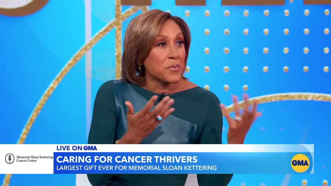 Robin Roberts emotional Memorial Sloan Kettering Cancer Center donation