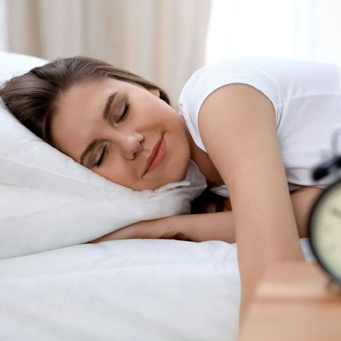 girl getting enough sleep