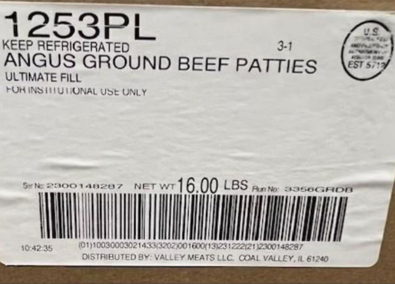 recalled valley meats ground beef patties