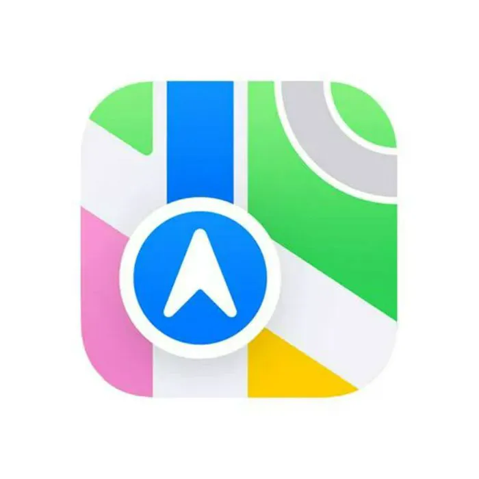 Apple Maps app highlighting beauty store locations.