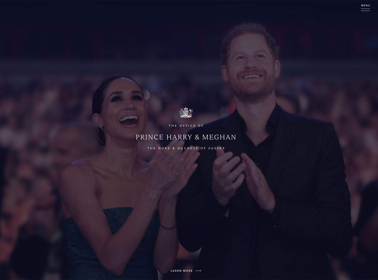 Prince Harry Meghan Markle Sussex website