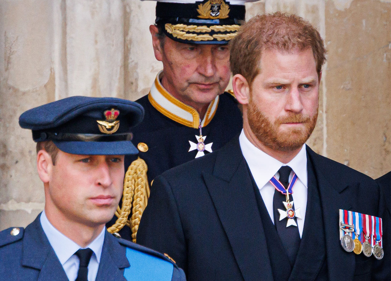Prince Harry Prince William state funeral Queen Elizabeth II
