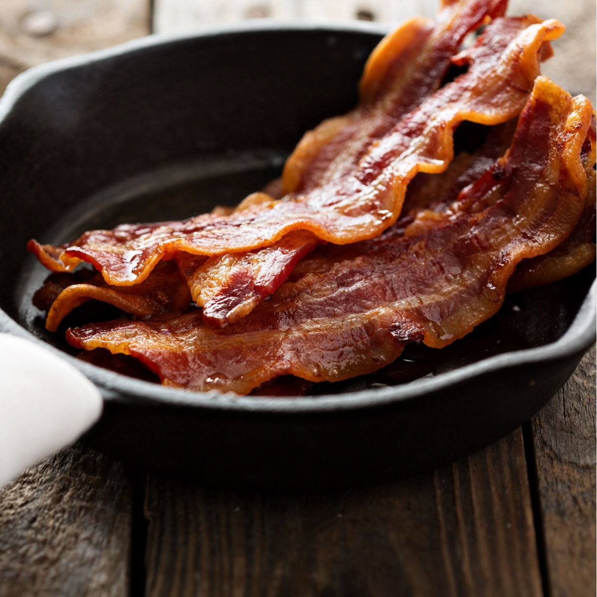 bacon in pan