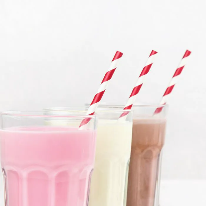 different flavors of milk