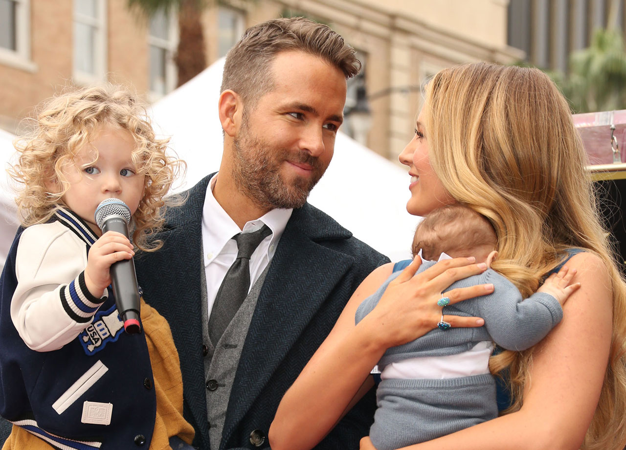 Blake Lively and Ryan Reynolds Hollywood Star ceremony