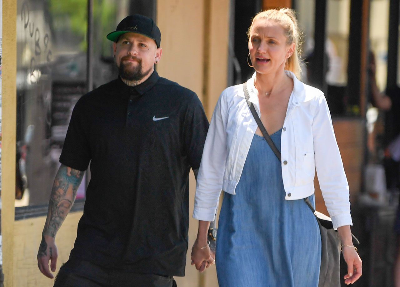 Cameron Diaz and Benji Madden leave lunch in Hollywood