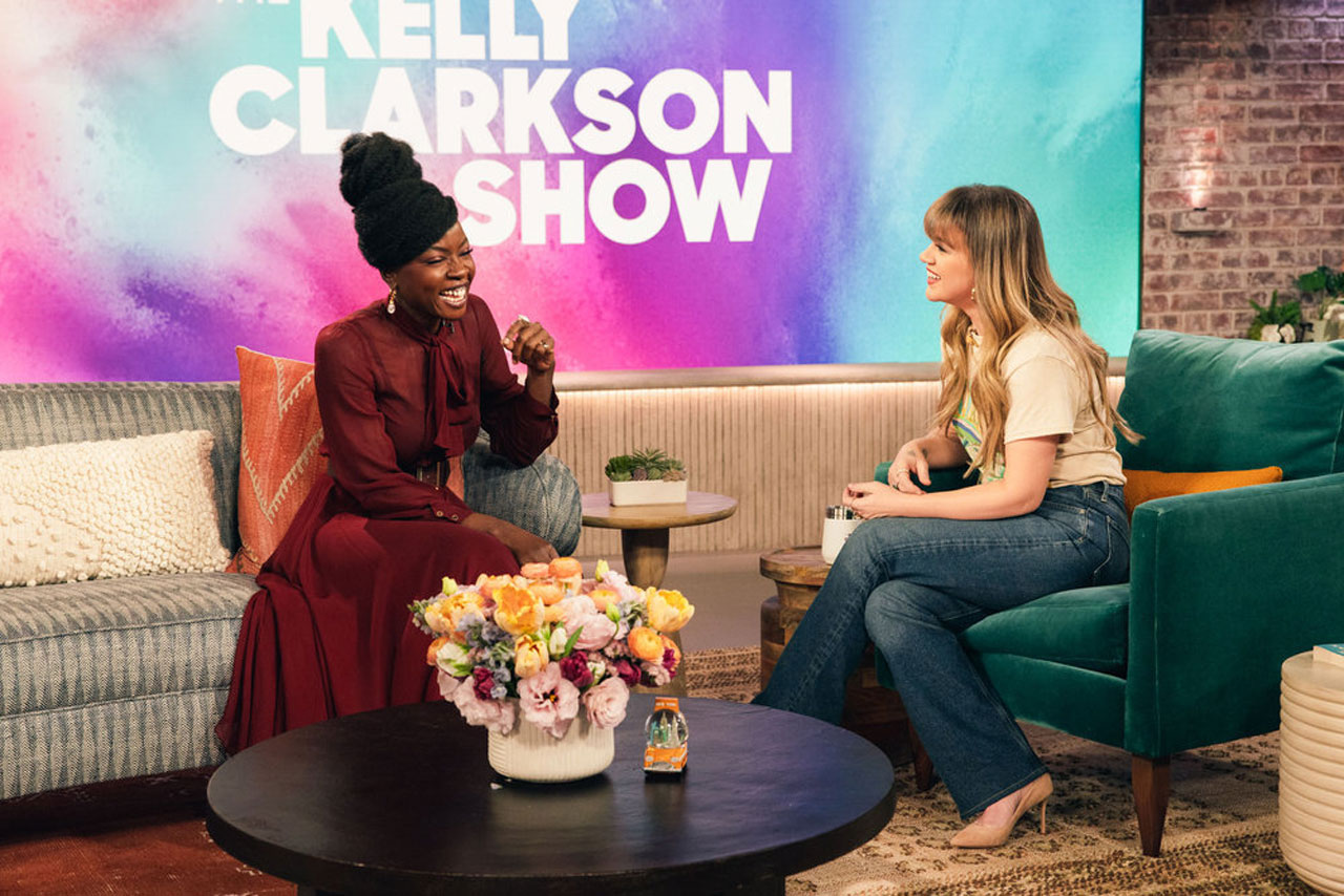 Kelly Clarkson and Danai Gurira The Kelly Clarkson Show