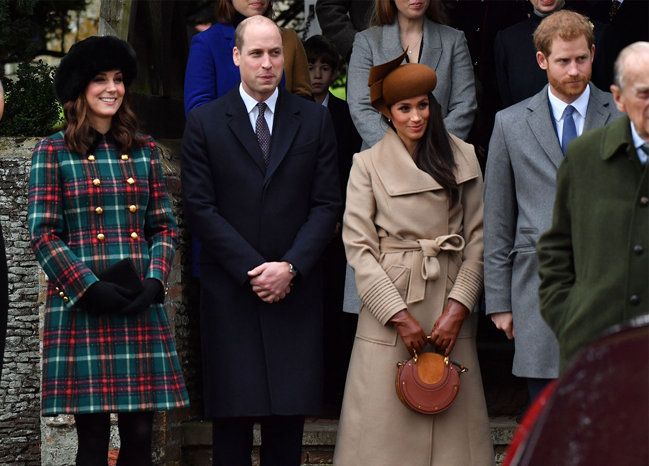 Prince Harry Meghan Markle Kate Middleton Prince William Christmas Day service