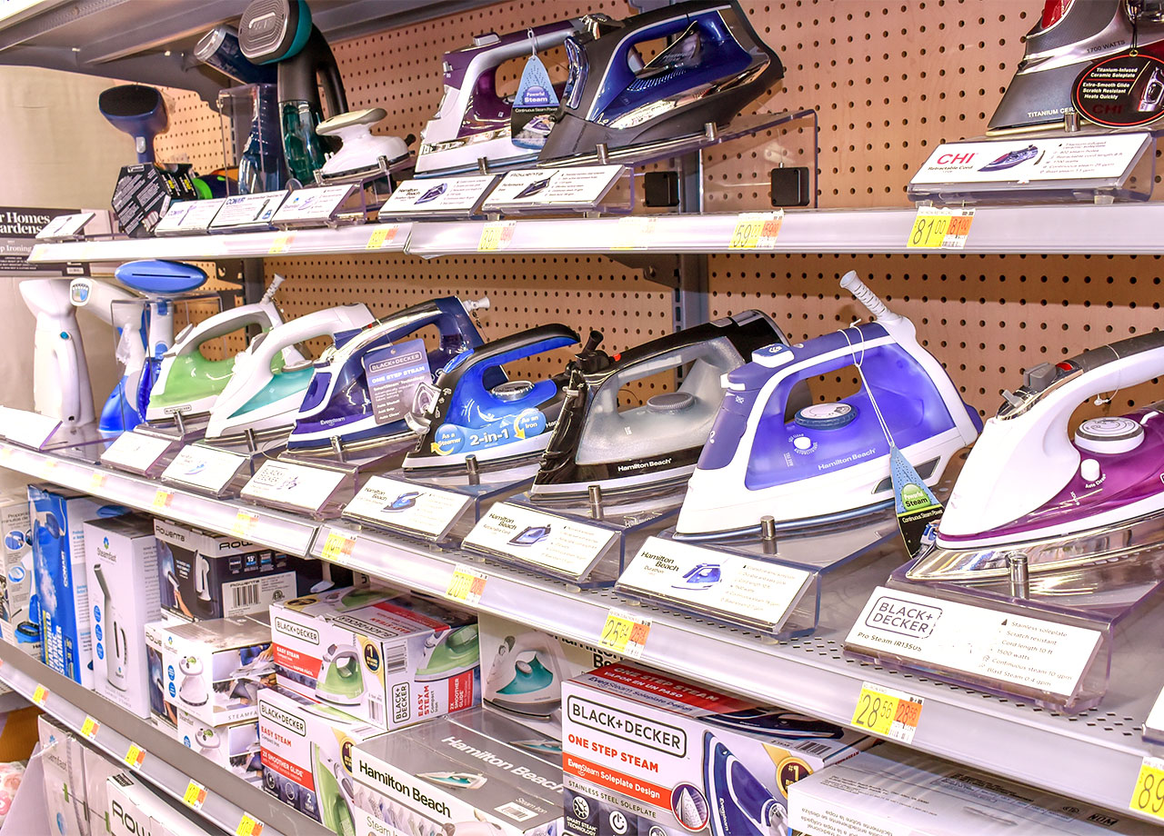 irons on walmart shelves