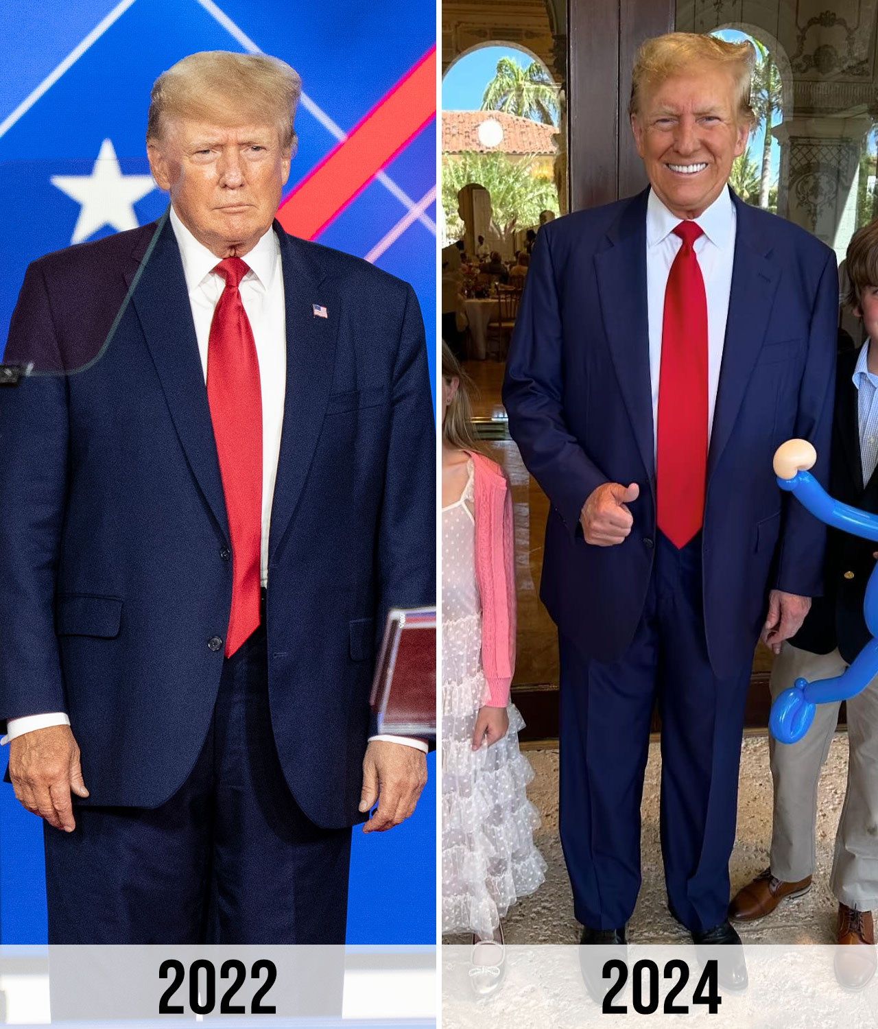 Donald Trump weight loss before and after 2022 2024