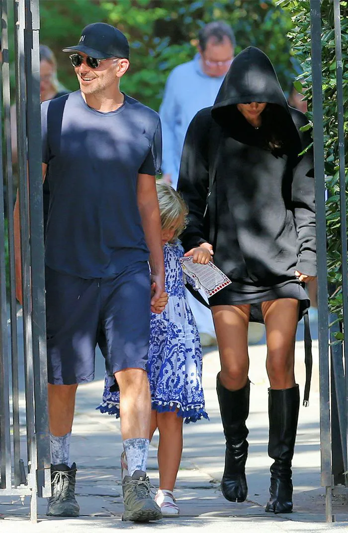 irina shayk and bradley cooper bring daughter to school