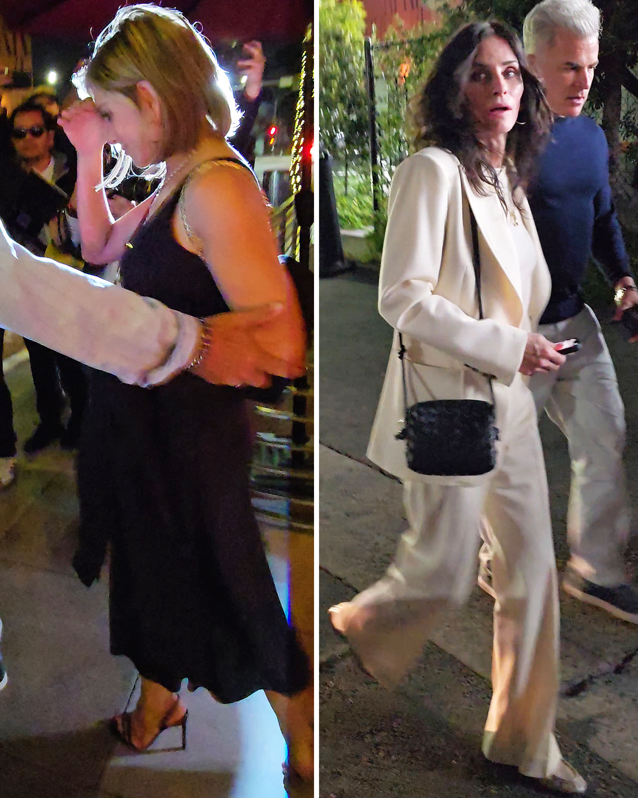 Jennifer Aniston and Courteney Cox Funke restaurant Beverly Hills
