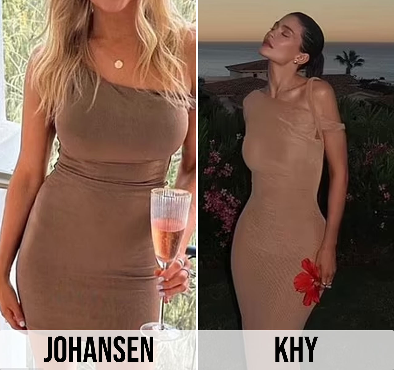 Jessica Johansen Bell vs Kylie Jenner designs
