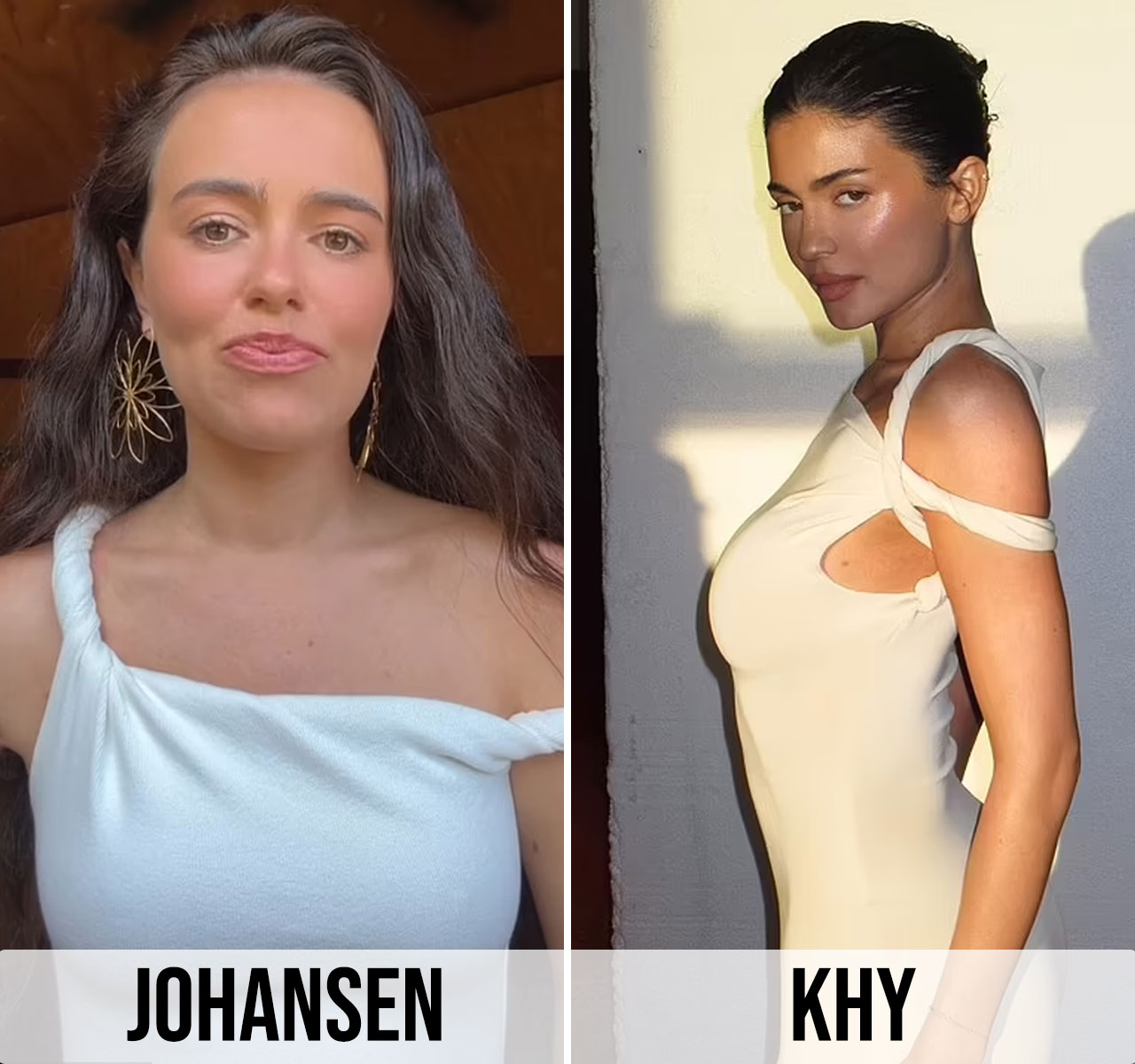 Johansen vs Khy white dress design