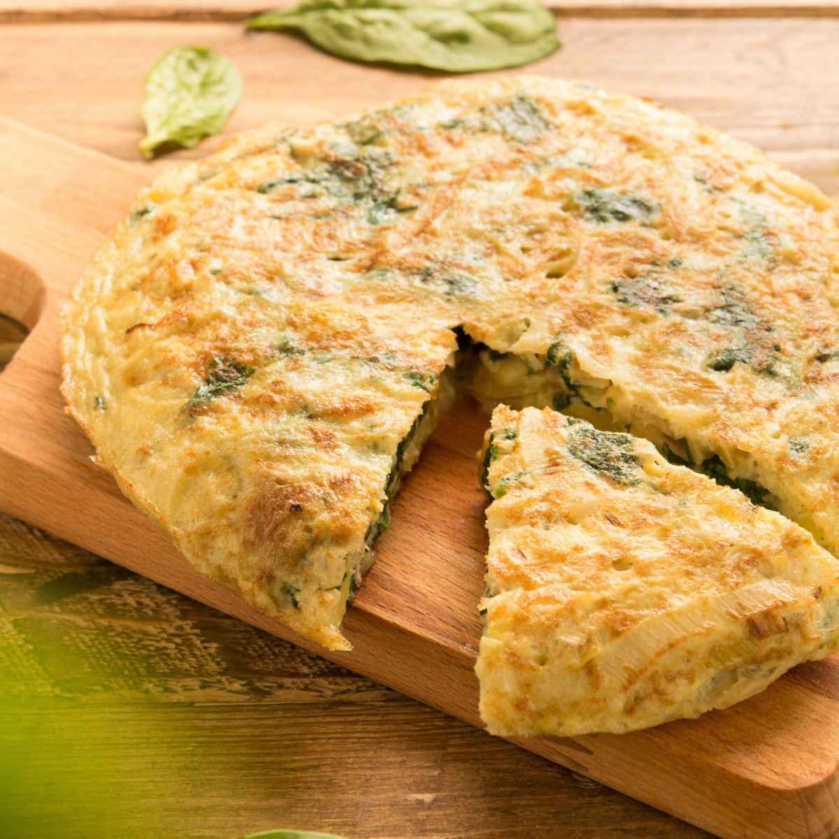 spinach and egg omelette