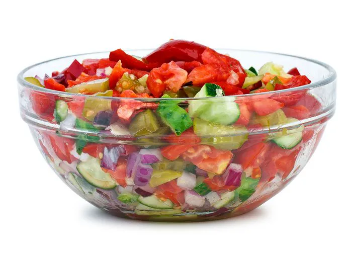 chopped veggies