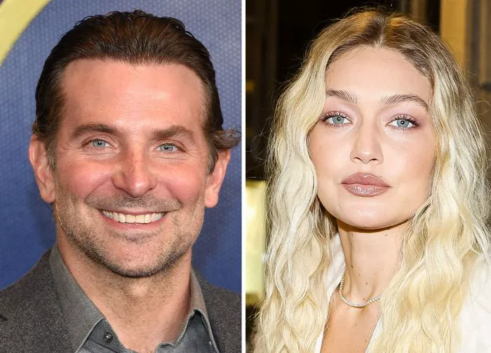 Bradley Cooper and Gigi Haded side by side