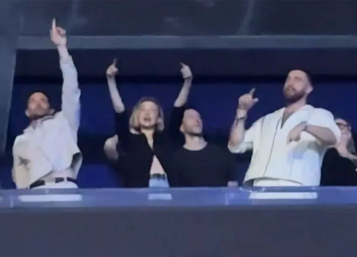 Gigi Hadid Bradley Cooper Travis Kelce at Taylor Swift Eras Tour in Paris