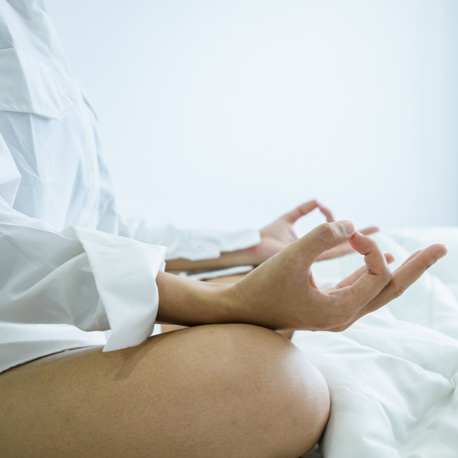 woman meditating