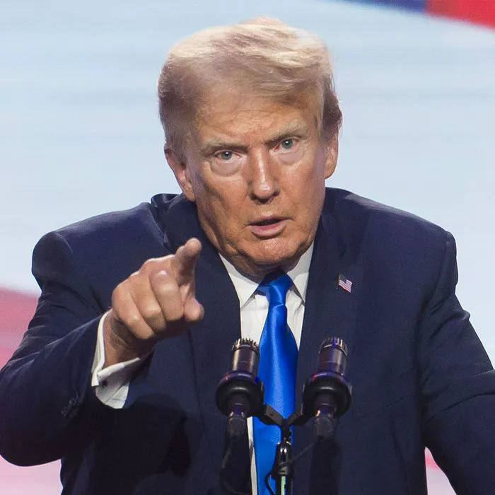 Donald Trump speaking at the Pray Vote Stand Summit 2023.