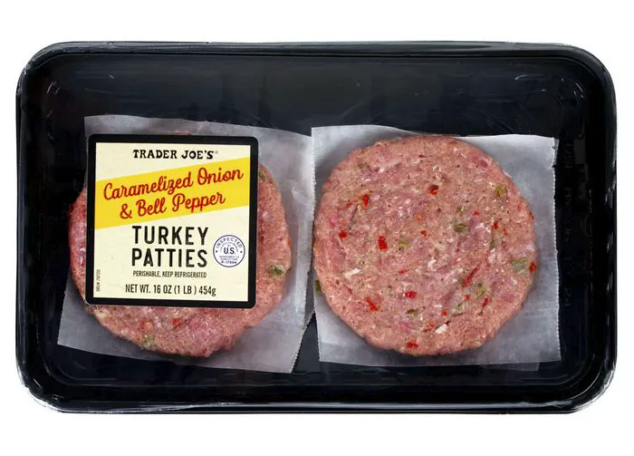 caramelized onion and bell pepper turkey burger