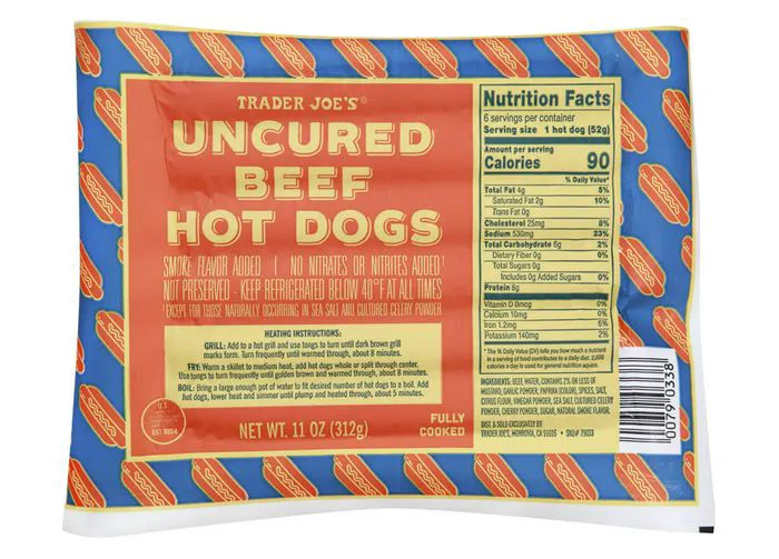 uncured beef hot dogs