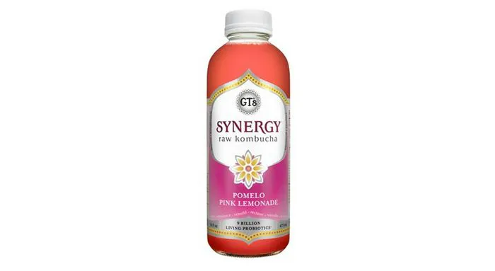 gt's pomelo pink lemonade kombucha