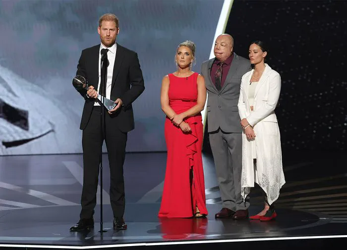 Prince Harry on stage 2024 ESPY Awards