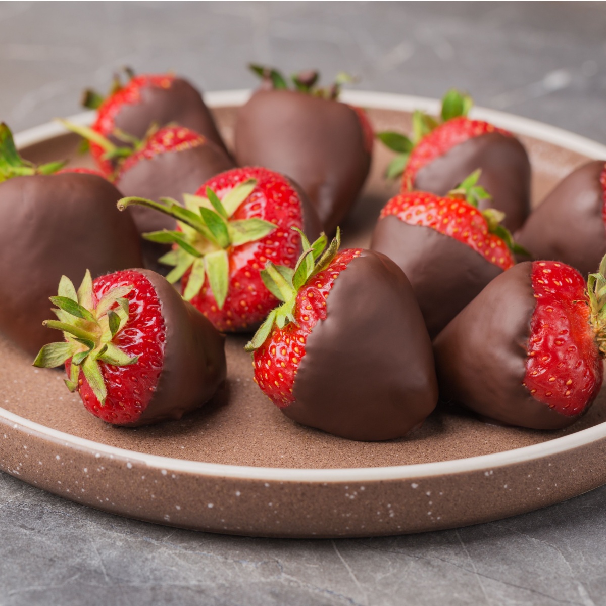 dark chocolate covered strawberries