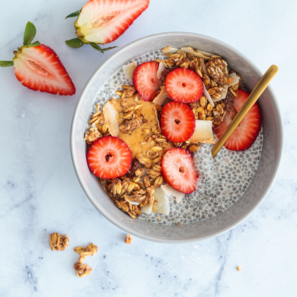 chia seed bowl with berries