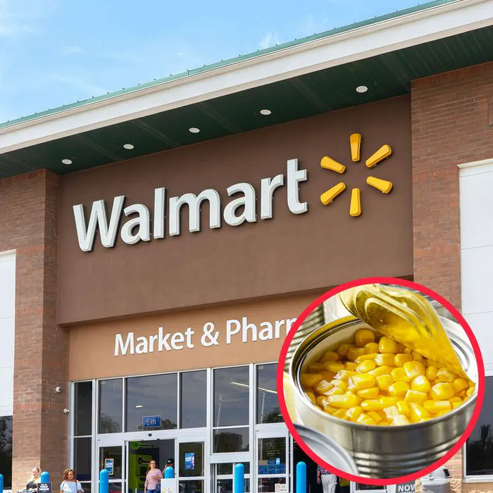 Walmart storefront showcasing Great Value canned corn products.