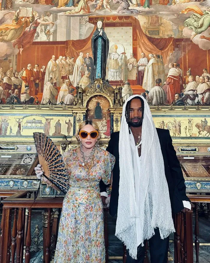 Madonna and Akeem Morris in Rome on Instagram