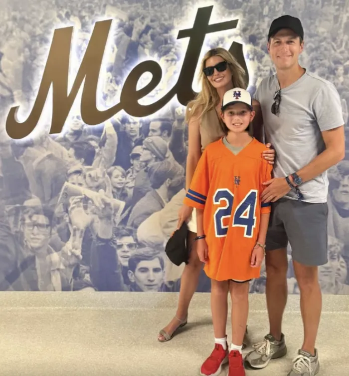 ivanka trump jared kushner and son at mets game